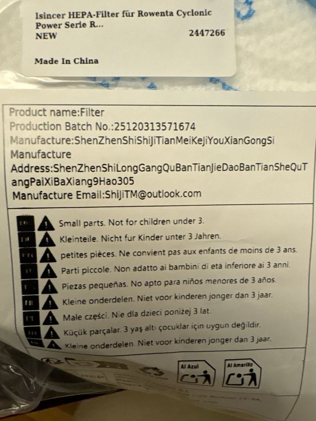 Filtro HEPA para Rowenta Cyclonic Power