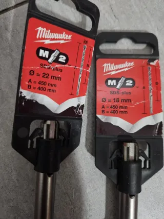 2 Brocas Pasamuros 18 y 22mm Nuevas