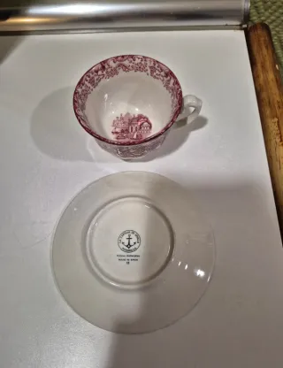 Taza y plato Cartuja de Sevilla