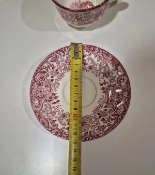 Taza y plato Cartuja de Sevilla