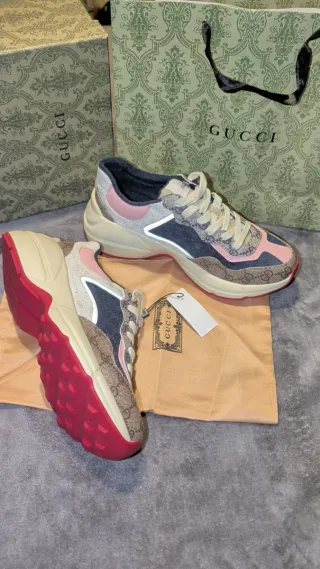 Zapatillas Gucci Beige/Azul