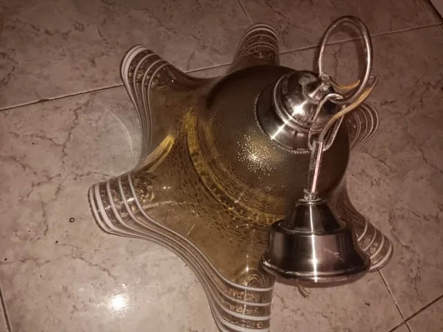 Lámpara Vintage Cristal y Metal