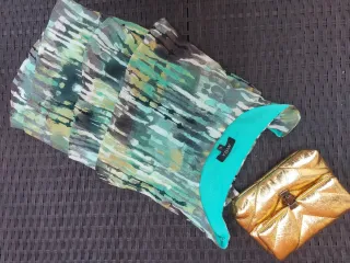 Vestido volantes verde multicolor talla L