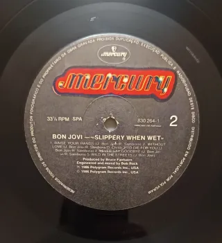 Vinilo Bon Jovi álbum "Slippery When Wet"