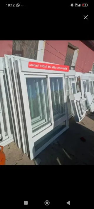 Ventana aluminio 130x145 alto Climalit