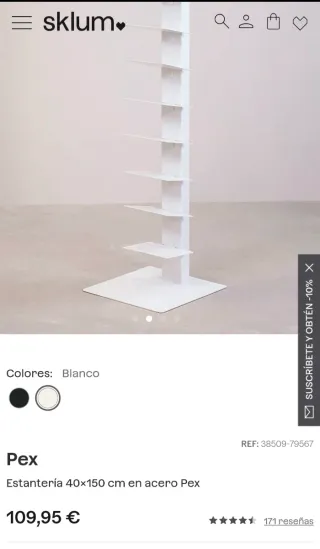 Estantería Sklum Blanca Metálica