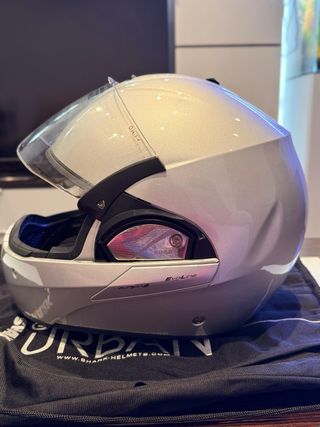 Casco de moto Shark plateado NUEVO.