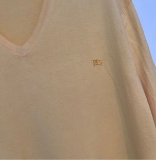 Jersey Burberry V-Neck Amarillo
