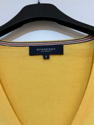 Jersey Burberry V-Neck Amarillo