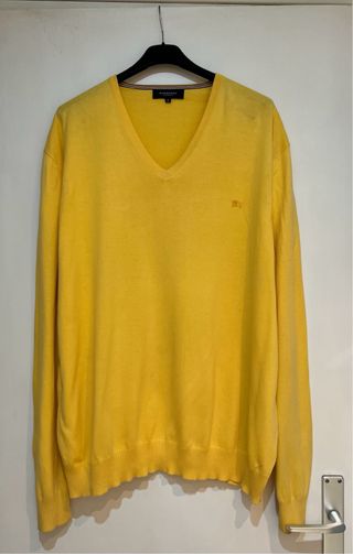 Jersey Burberry V-Neck Amarillo