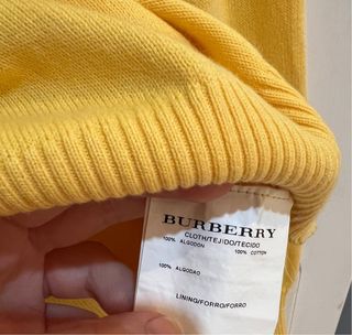 Jersey Burberry V-Neck Amarillo