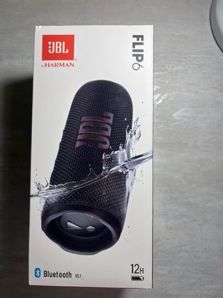 Altavoz JBL Flip 6 Negro y Naranja a estrenar
