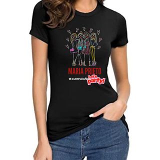 Camiseta algodon para mujer LET'S PARTY CUMPLEAÑOS