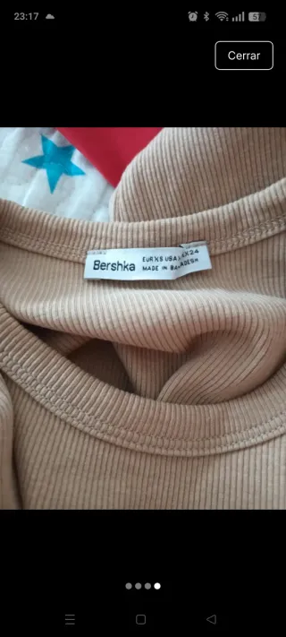 Jersey fino manga larga beige
