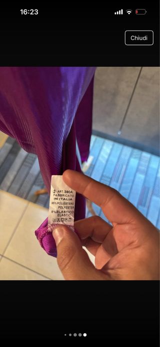 Abito elegante viola lucido donna taglia S