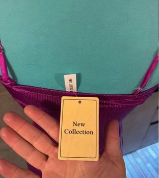 Abito elegante viola lucido donna taglia S