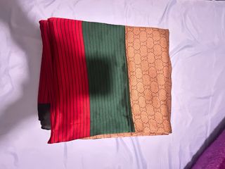 Pañuelo Gucci Rayas Verde y Rojo
