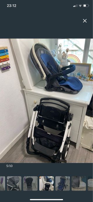 Silla de paseo y capazo con colchón