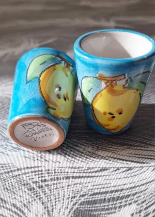 Set bicchierini in ceramica di Vietri
