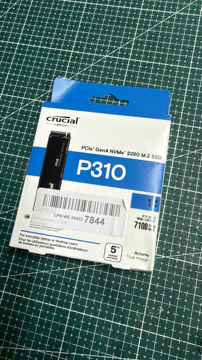 SSD Crucial P310 1TB PCIe Gen4 NVMe M.2 2280 afbeelding 2