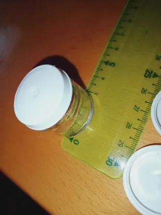 20 Mini barattolini vetro Transparente con coperch