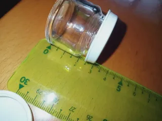 20 Mini barattolini vetro Transparente con coperch