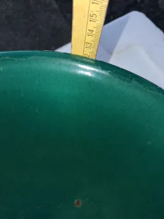 Vaso in cotto verde misure in foto