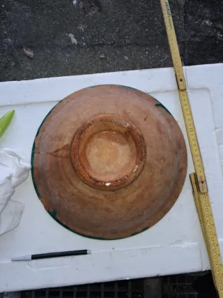 Vaso in cotto verde misure in foto