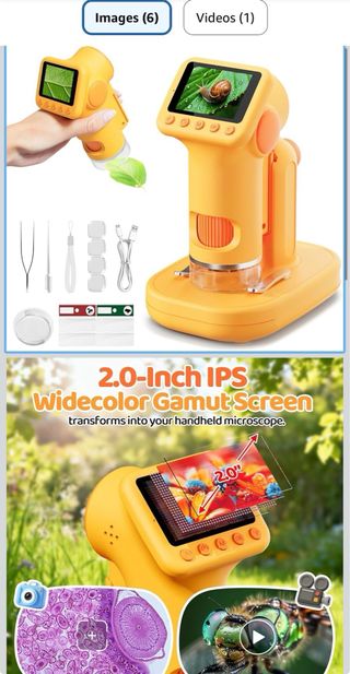 Microscopio Digital Portátil Pantalla 2.0