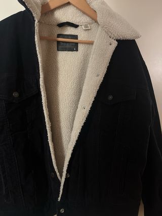 Cazadora mujer Levi's negra borreguillo talla M