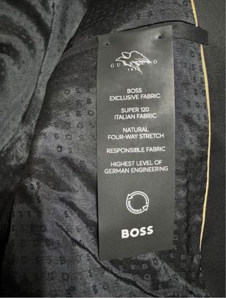 Americana Hugo Boss Lana Virgen Negra Talla M