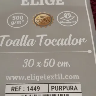 Lote 2 Toallas Tocador 30x50cm