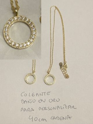 Joyas en baño de plata con opcion de personalizar