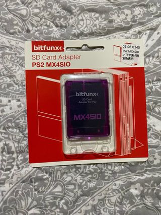 Adaptador SD bitfunx PS2 MX4SIO Morado Transparent