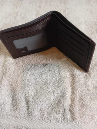 Billetera de hombre azul/gris