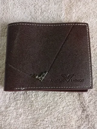 Billetera de hombre azul/gris