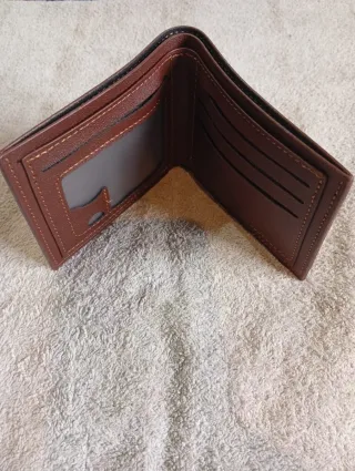 Billetera de hombre azul/gris