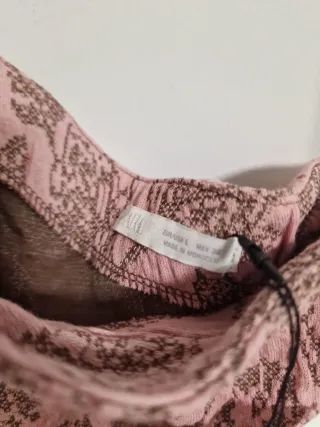 Vestido Zara rosa estampado