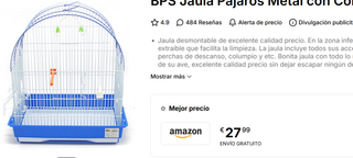 Jaula para pájaros de metal