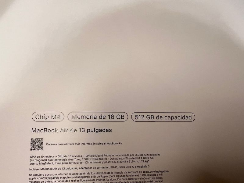 MacBook Air M4 13 16GB 512GB Precintado afbeelding 4