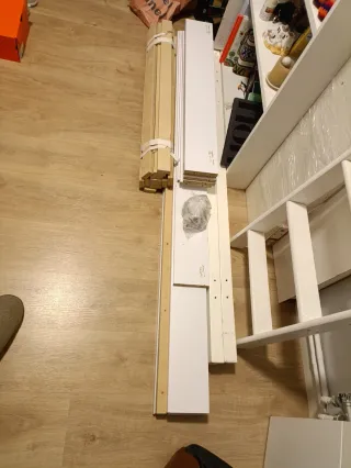 Cama alta infantil blanca