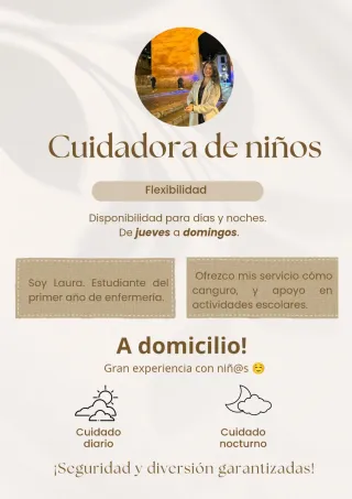 Cuidado de niños / Canguro ☺️