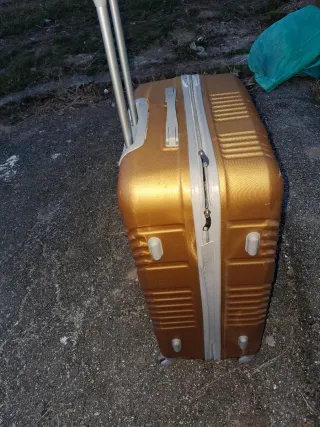 Valigia grande trolley color oro