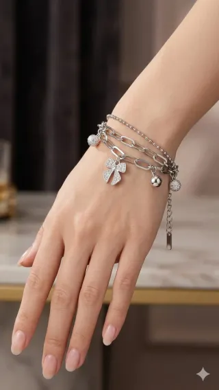 Bracciale donna Acciaio con ciondoli