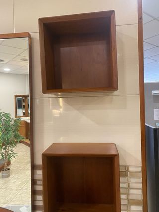 Mueble de baño madera 90 y cerámica