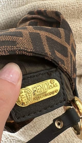 Borsa Fendi Zucca marrone e nera
