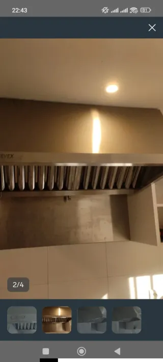 Campana extractora Tevix sin motor