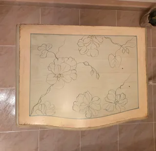 Joyero vintage con espejo y cajones