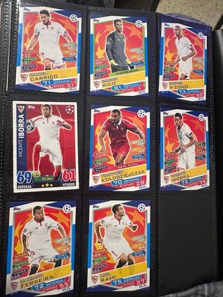 Lote Cromos Sevilla FC Champions Topps