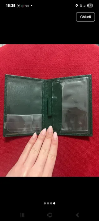 Portadocumenti Rolex Pelle Verde